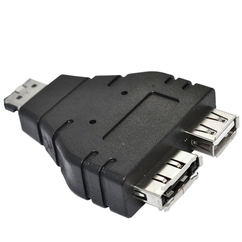 Xiwai Combo Power eSATA USB Male to eSATA Female USB Female Adapter 1 in 2 Cablecc