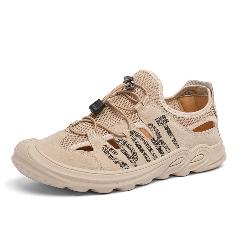 Sandały dziurki buty do wody dla mężczyzny drążą siatki oddychające Outdoor Sport Walking Upstream buty na plażę męskie buty do wody