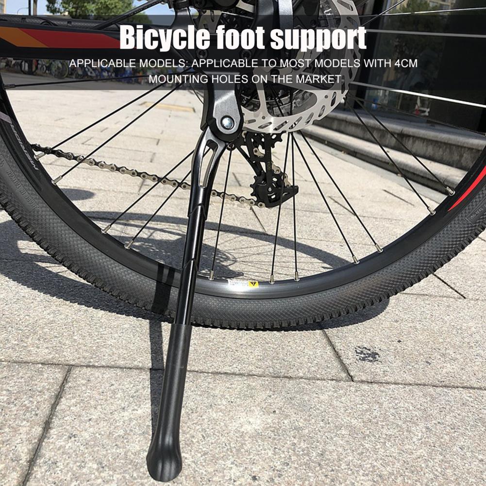 Solid Bike Side Stand High Strength Aluminum Alloy Adjustable Length Kick Stand Cycling Supplies