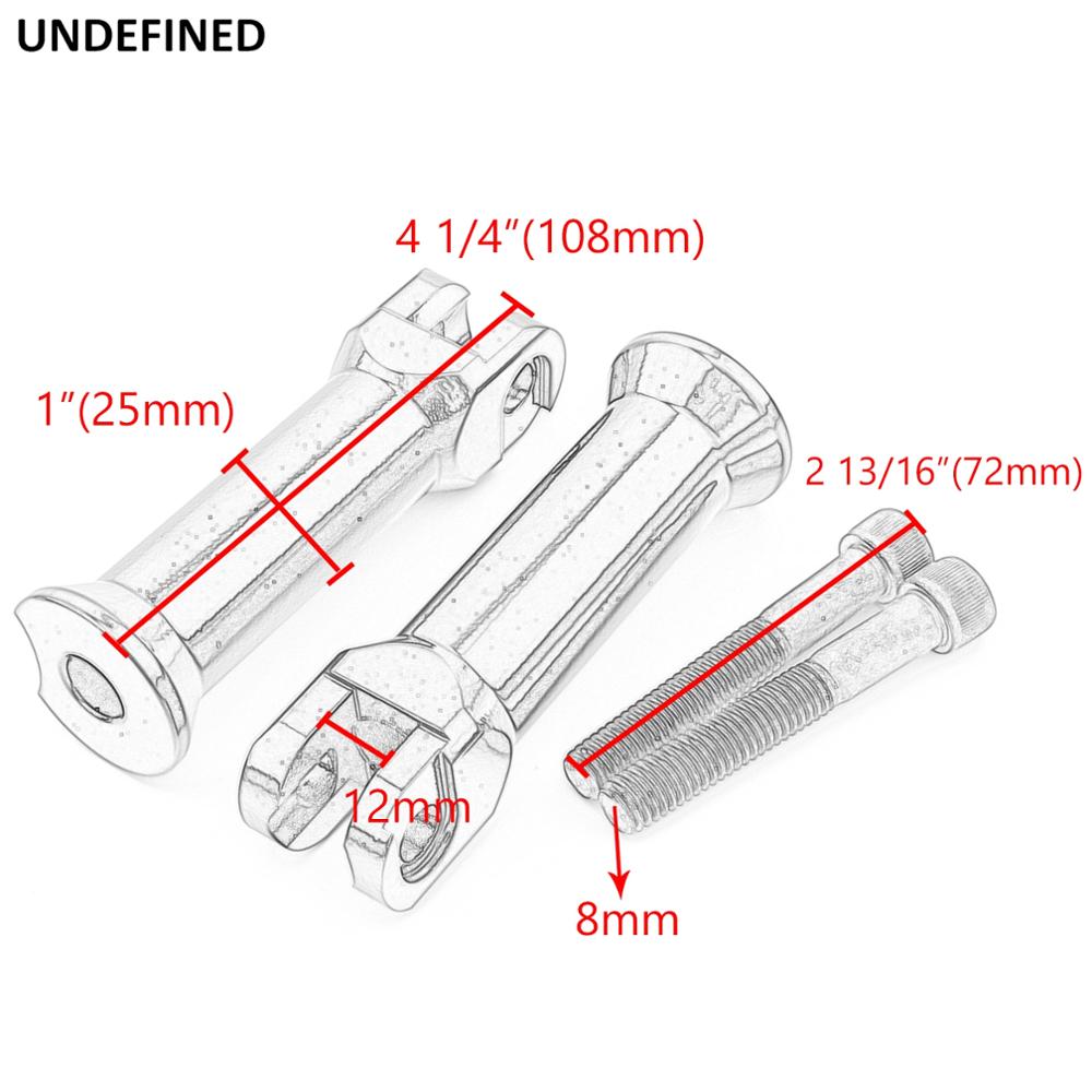 Black Passenger Footrests Support Kit CNC Aluminum Rubber Foot Pegs For Harley Low Rider Fat Bob Breakout FLDE FLHC/S