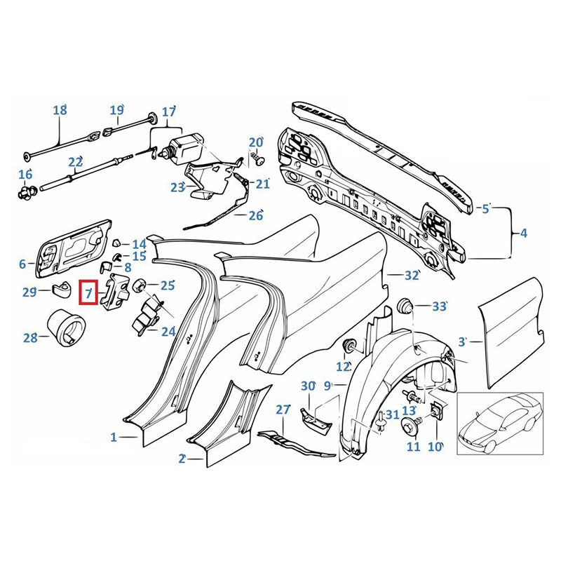 51171970450 Brandstoftank Gas Deur Scharnier Benzine Vulmiddel Flap Voor-Bmw 5 7 E38 E39 X5 E53 Phantom RR1 phantom RR1 Serie Ii
