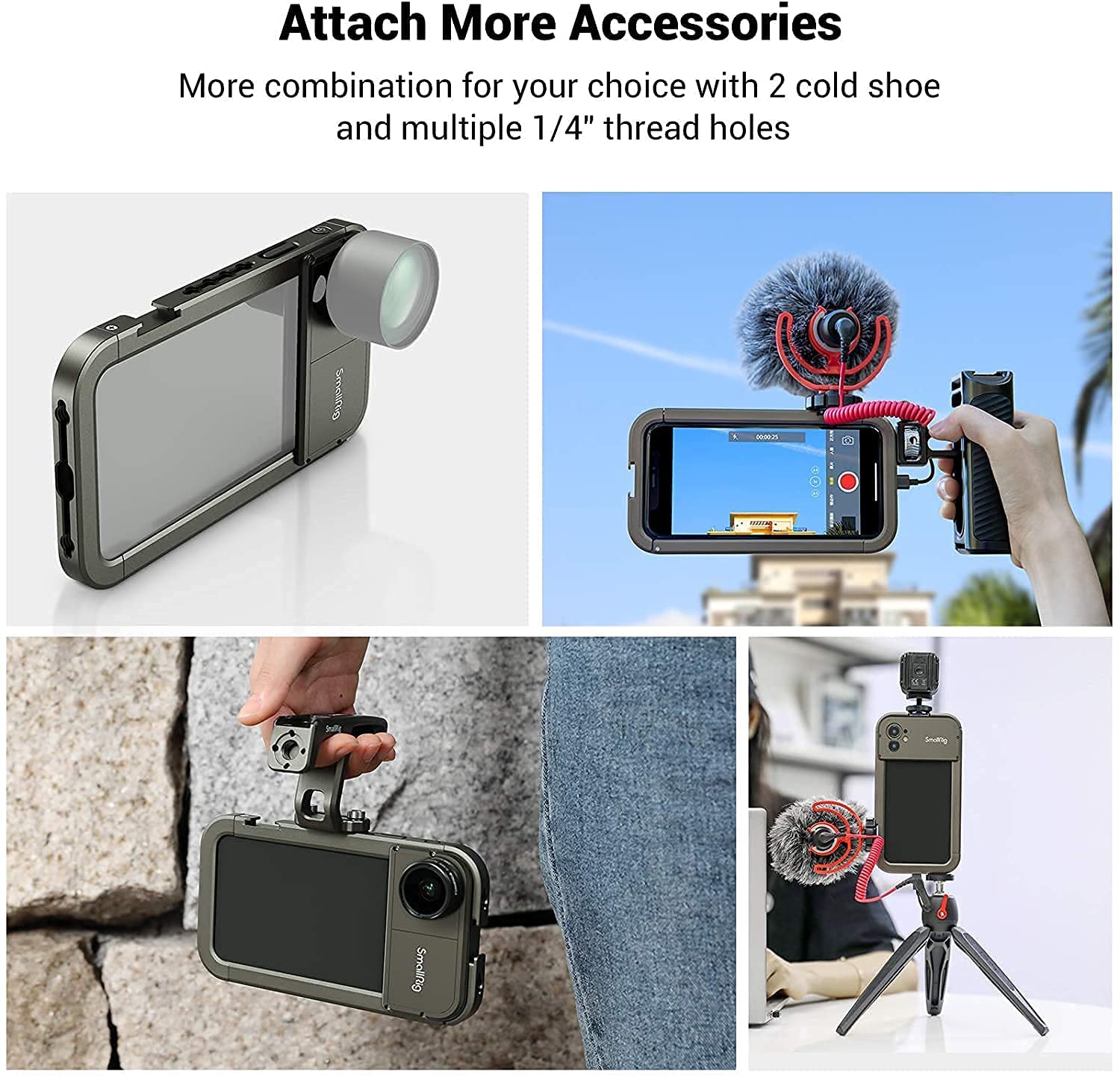 Smallrig Smart Telefoon Handheld Video Rig Kit Voor Iphone 12 Pro /Max Met Koud Shoe Mount Voor Film Maken en Vlog 3175/3176