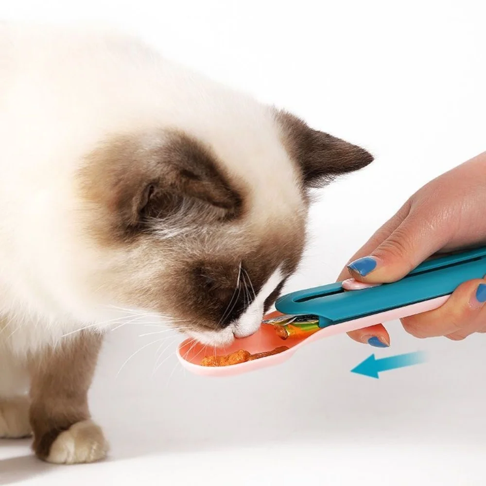 Kat Strip Knijper Lepel Kat Feeder Kat Vloeibare Snack Lepel Voedsel Voeden Dierbenodigdheden