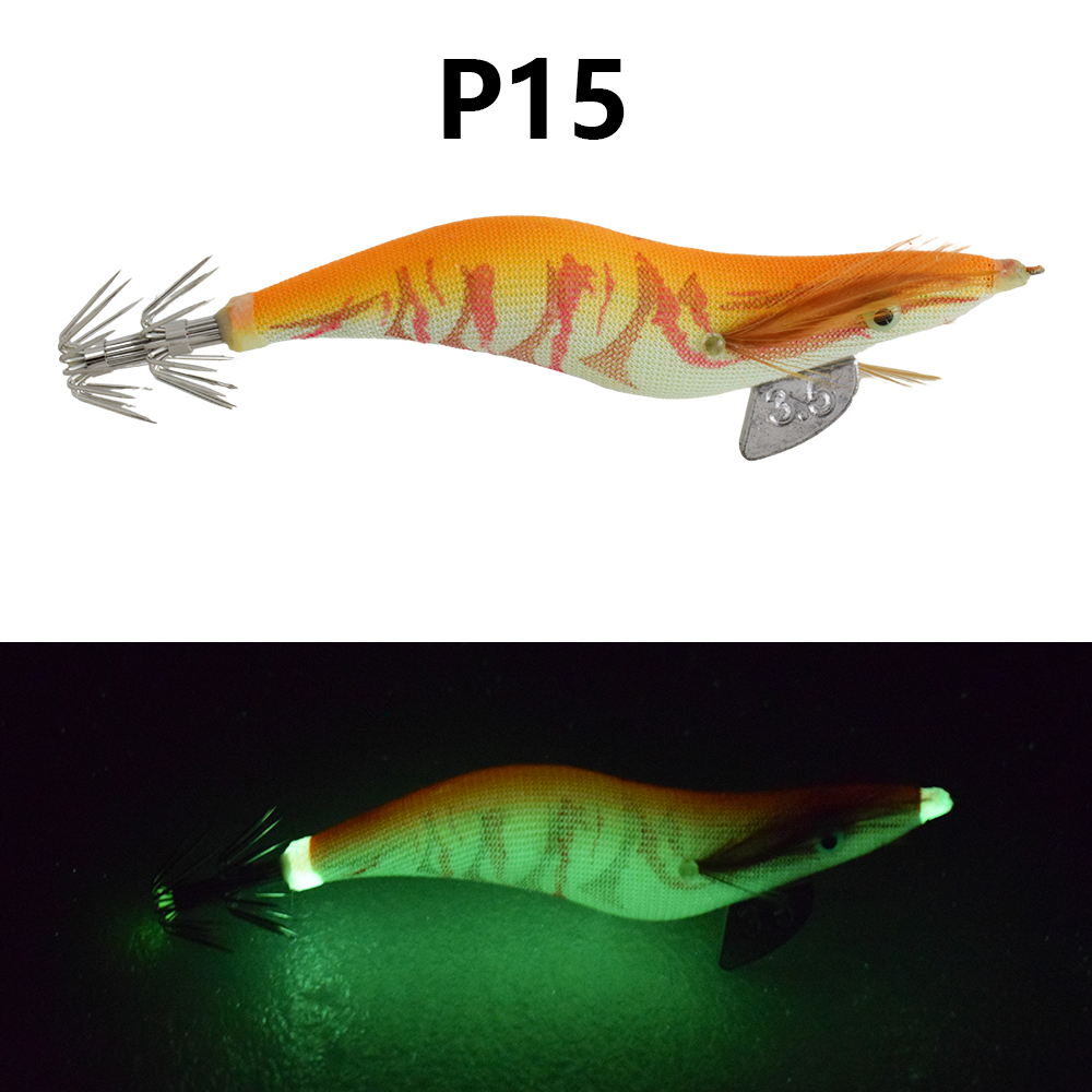 1 pieza de cebo luminoso para camarones de madera, equipado con anzuelo de calamar, cebo artificial para camarones de agua salada y agua dulce: plum