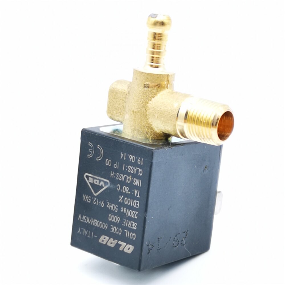 OLAB, válvula de solenoide de 2/2 vías, Serie de latón 6000 AC230V 50Hz, válvula eléctrica de aire/agua normalmente cerrada
