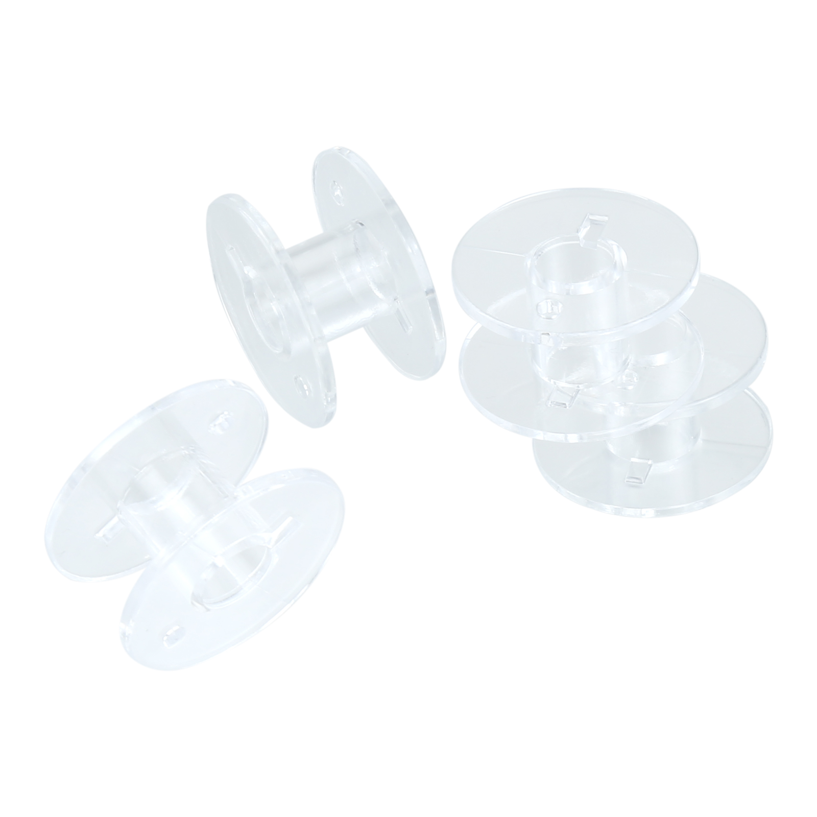 20pcs Transparent Home Sewing Machine Bobbins 2518P Clear Plastic Spool Universal Standard Size 1.1cm*2cm Craft Machine Parts