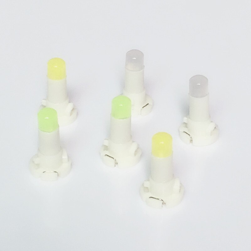10PCS T4 T4.2 LED COB 1SMD 12V Dashboard Winding Light Bulbs Warning Indicator Light Interior Light White Red Blue Green