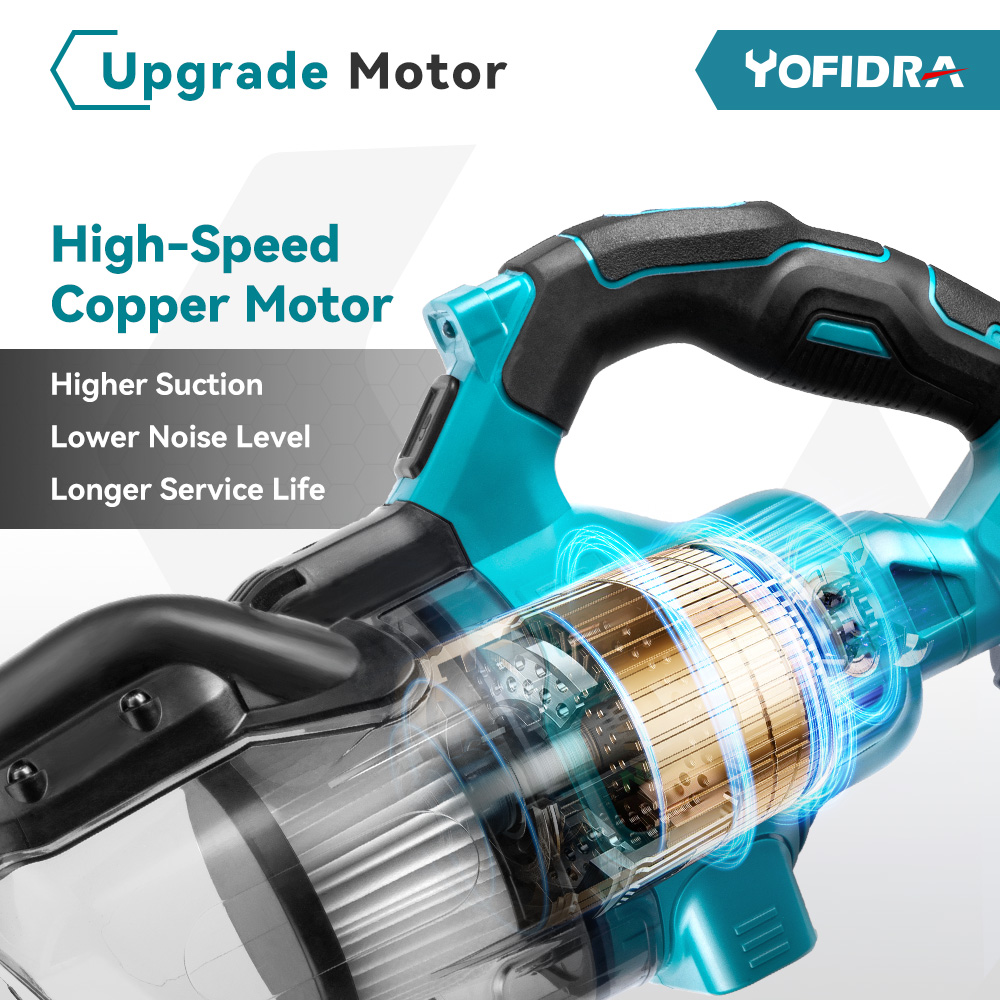 Aspirateur électrique portatif sans fil 1000W, puissant, Rechargeable, outils de nettoyage d'intérieur domestique pour batterie 21V 18V