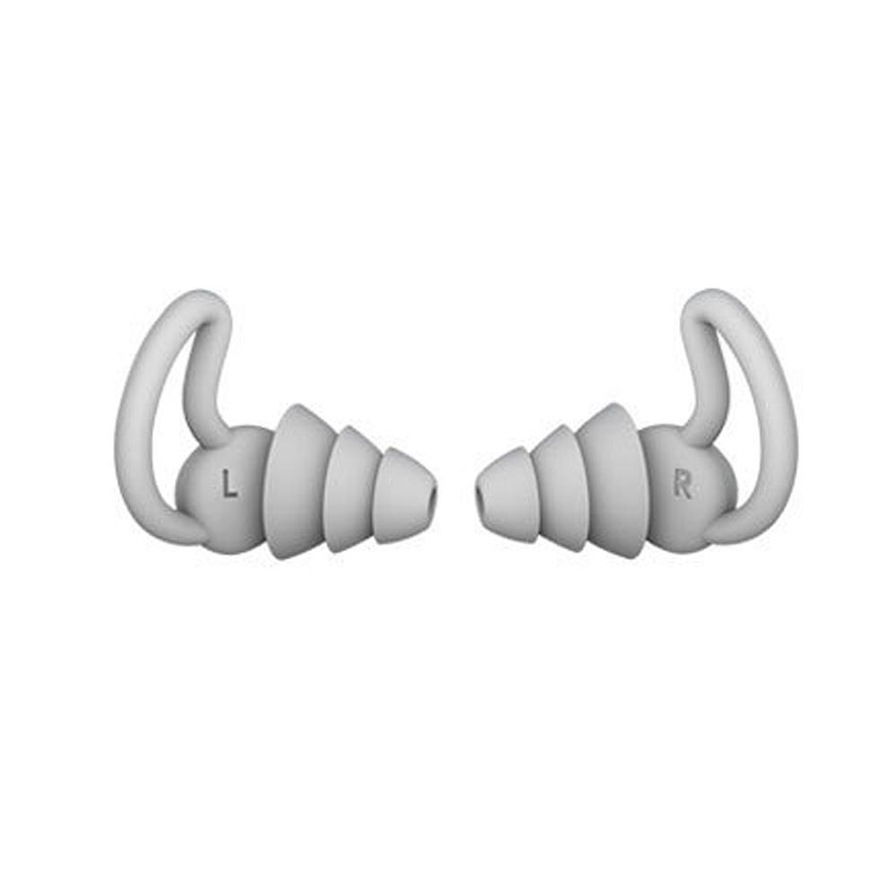 1 Pair Soft Silicone Sleeping Earplugs Hear Safety Ear Plugs for Travel Study Snoring Mini Ear Protector Noise Reduction Earplug: Gray-3