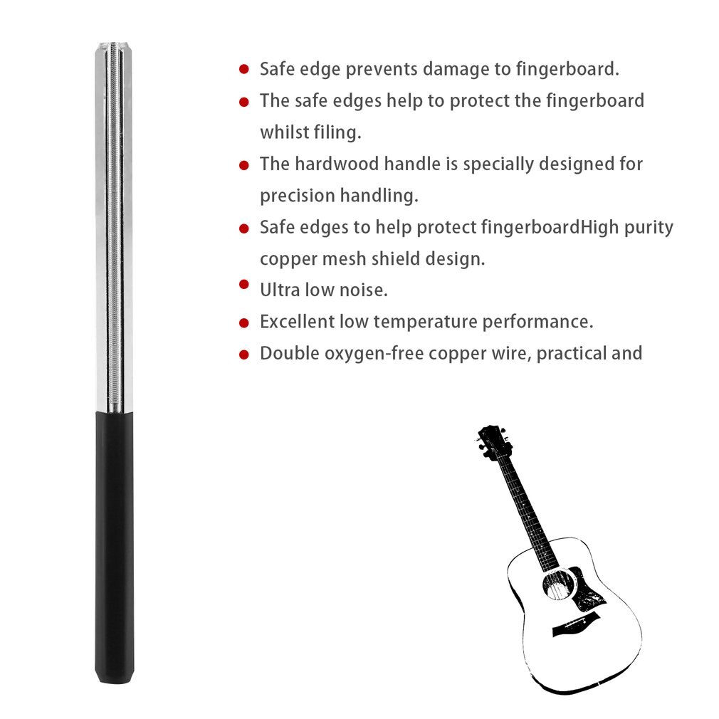 Guitar Grinding File Dressing File 3 Size Edges Safe Edges Protect the Fingerboard Triangular Fret Crowning File