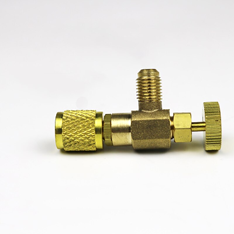 1 st vätska  r410 r22 kylverktyg adapter för luftkonditionering säkerhetsventil 1/4 " 5/16 " tum han-/hongänga slangventiler