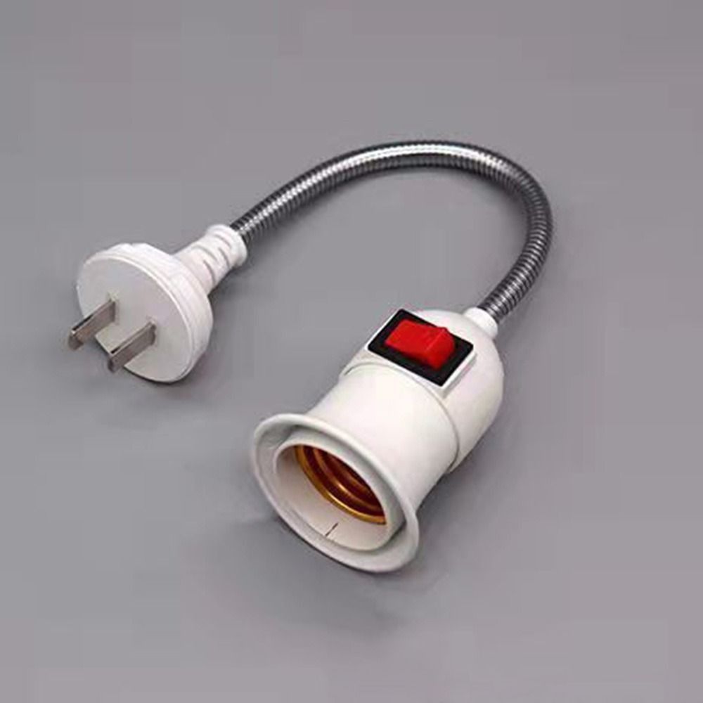 E27- fatning pærefatning lysfatning med afbryder eu us uk stik lampefatning energibesparende led bordlampe led-sokkel lampesokkel