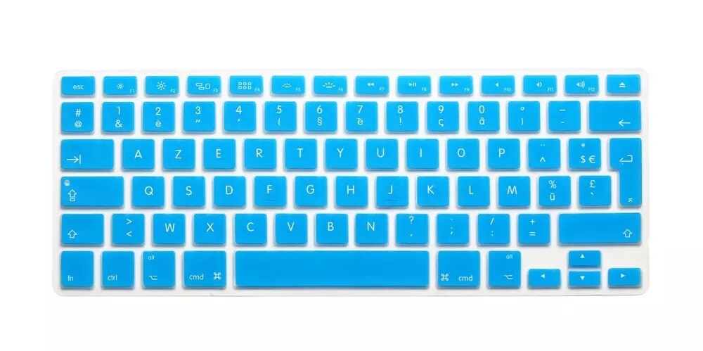 Silikone fransk bogstav tastatur cover til macbook air pro retina 13 15 17 beskytter til mac book tastatur frankrig eu azerty