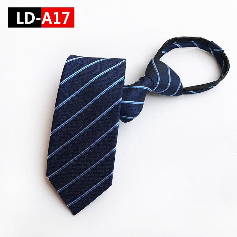 Original Convenient Fast Zip Tie Men's Simple Business 8 Cm Wedding Groom Lazy Easy To Pull Decorative Tie: LD-A17