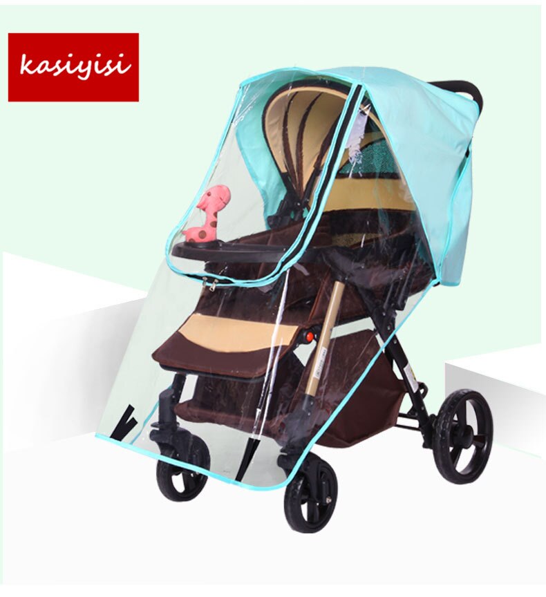 Stijl Waterdichte Cover Baby Winkelwagen Accessoires Regen Cap Regenjas Winddicht Cover Stofkap: greenL