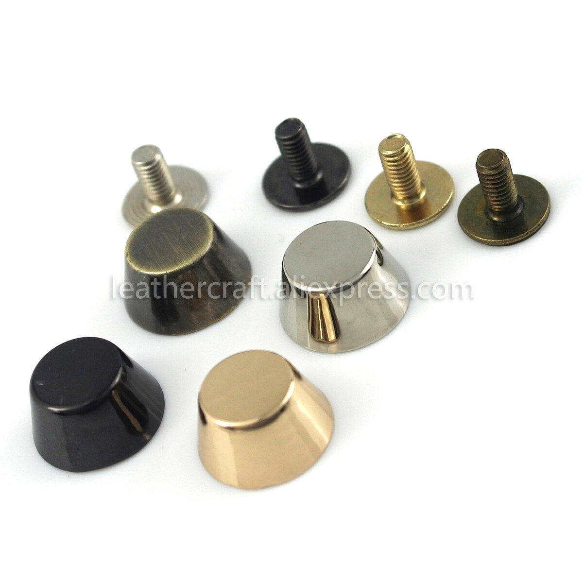 4Pcs Metalen Emmer Vorm Schroef Terug Klinknagels Studs Nail Stud Voor Kledingstuk Leer Craft Band Portemonnee Decoratie Onderdelen 11mm