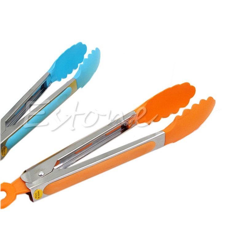 BBQ Tools Barbecue Cooking Tools BBQ Grill Utensils Outdoor Plastic Silicone Stainless Steel Tongs Kitchen Gadgets