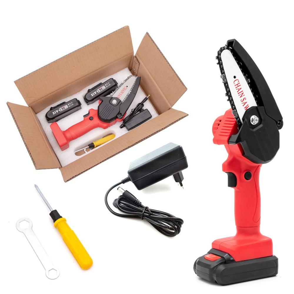 Mini Portable Electric Pruning Saw Electric Saws Woodworking Electric Saw Garden Logging Mini Electric Chain Saw Lithium Battery