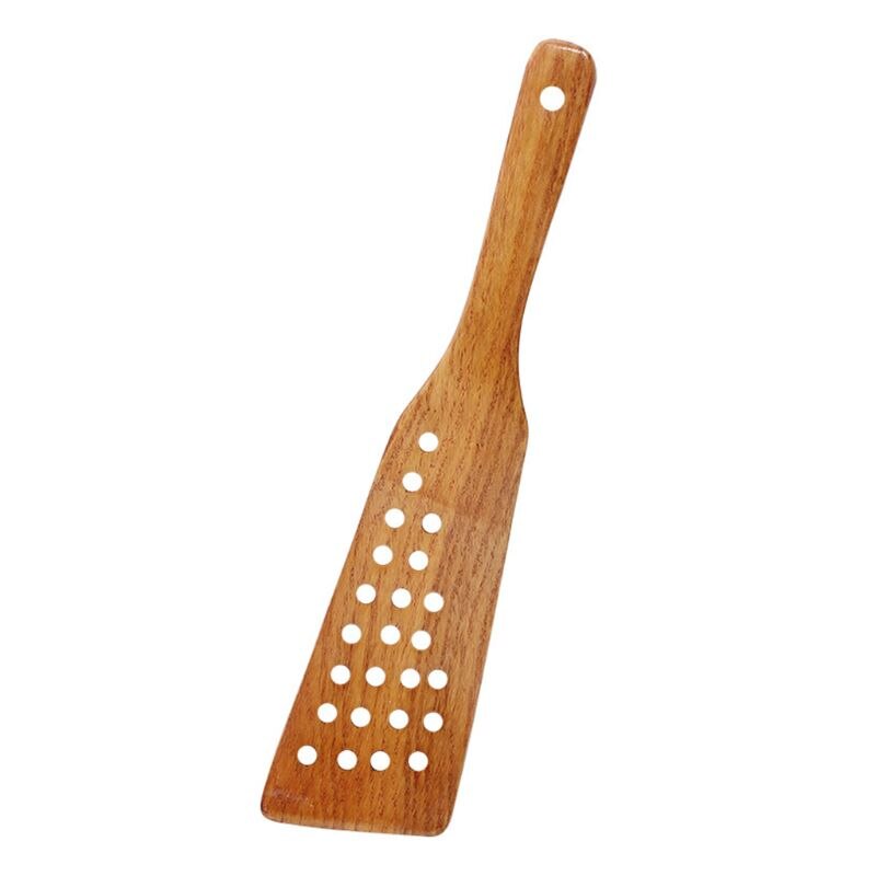 24 Hole Handcrafted Cooking Curved Spatula Wooden Spatula Non-stick Super Strong