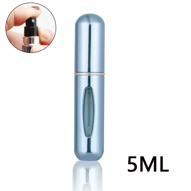 8/5 ml Parfümzerstäuber, tragbarer Flüssigkeitsbehälter für Kosmetika, Reisen, Mini-Aluminium-Spray, Alkohol, leere nachfüllbare Flasche: MULTI