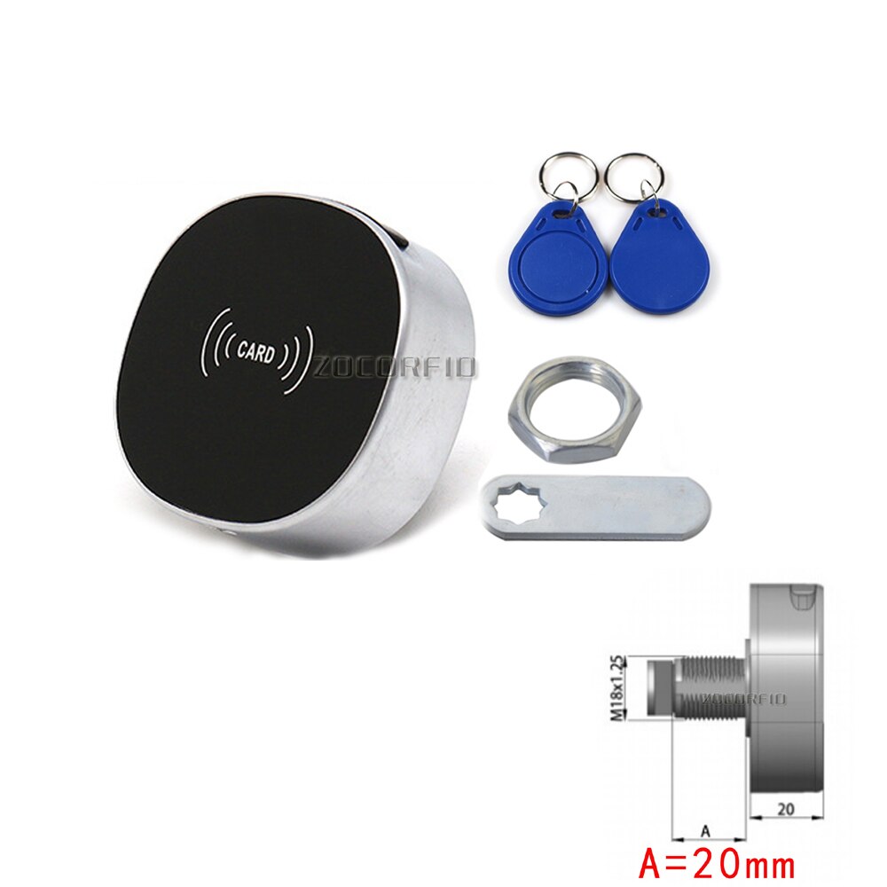 RFID 13.56MHZ Dry battery Cabinet Smart Drawer Locksafety electronic drawer lock/office drawer lock: L20mm