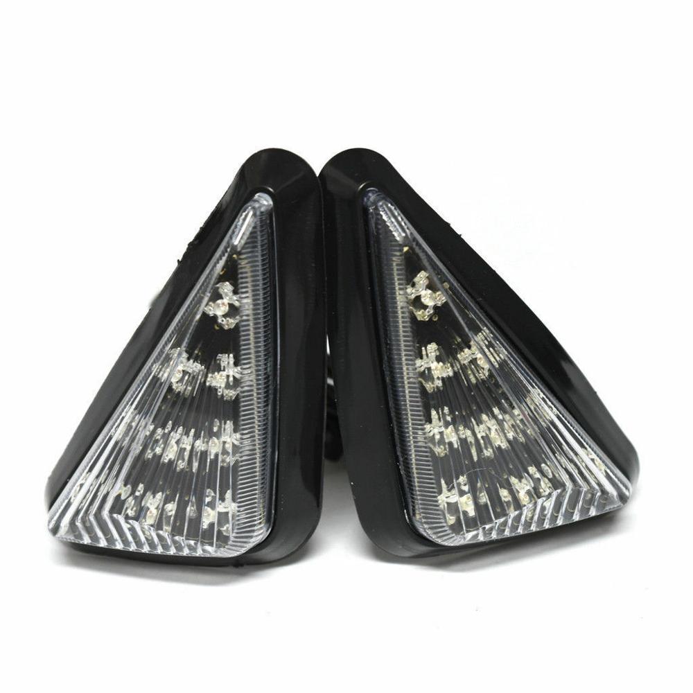 Fuleem-señal de giro para motocicleta, accesorio Universal para Moto, triangular, resistente al agua, 9 luces LED, 12V, 2 unidades