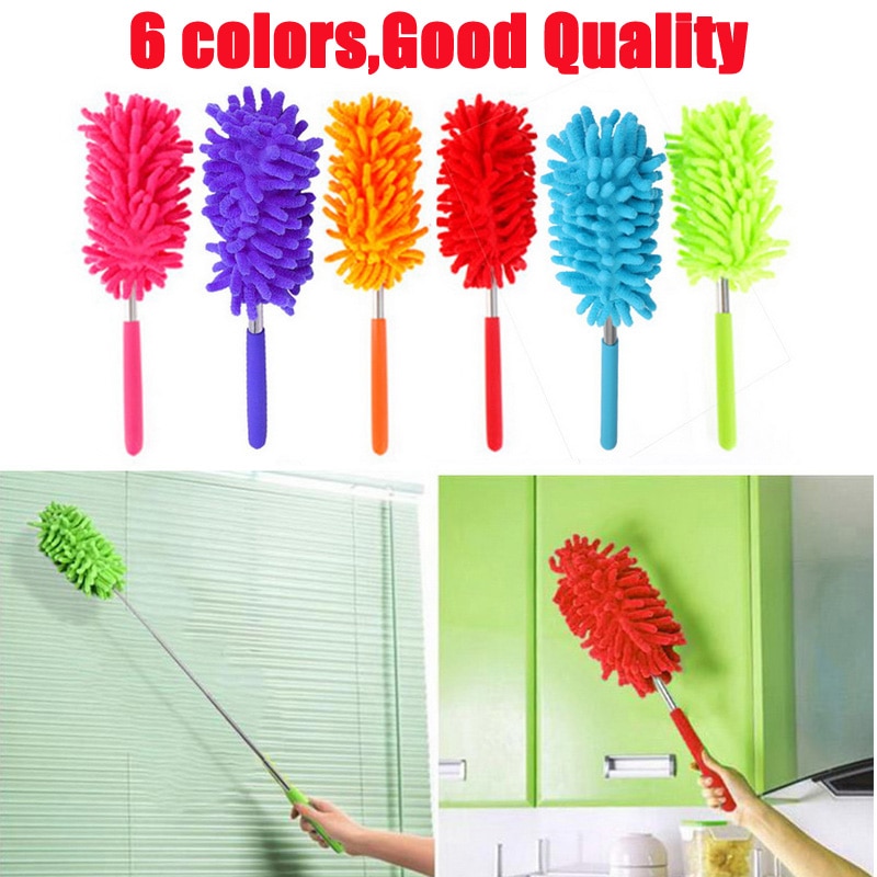 Microfiber Duster Brush Extendable Hand Dust Cleaner Anti Dusting Brush Home Air-condition Car Furniture Cleaning MC1 6 colors