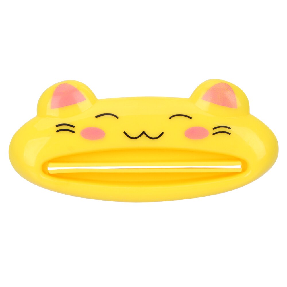 Extruding Toothpaste Clip Easy Cartoon Animals Shaped Cream Tube Squeezer Toothpaste Squeezer Dispenser Bathroom Products: Yellow