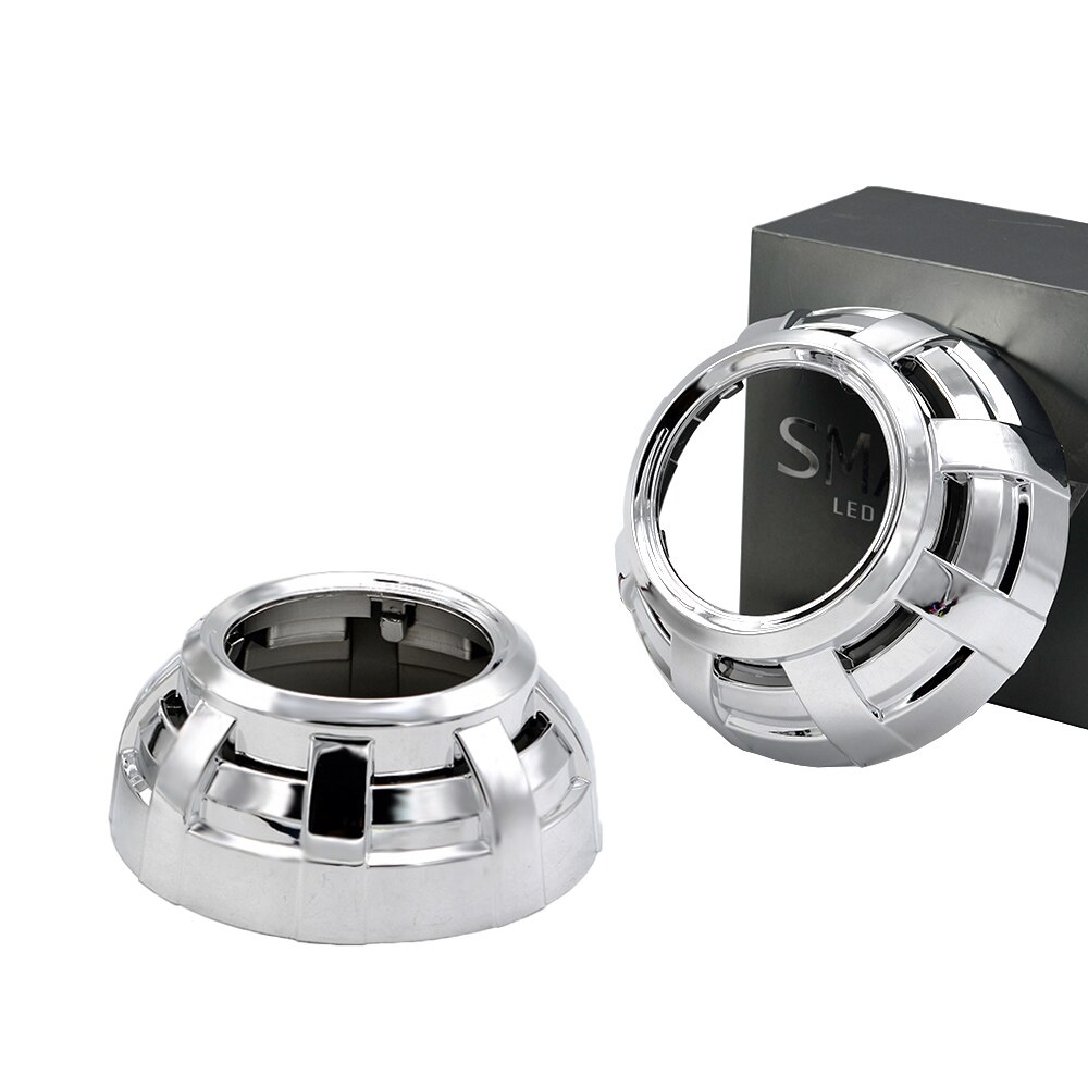 Car Bi xenon Projector Lens 3.0 Inch Full Metal Holder Shrouds Mask Use H1 Bulbs For H4 H7 Car Motorcycle Headlight Hid Retrofit