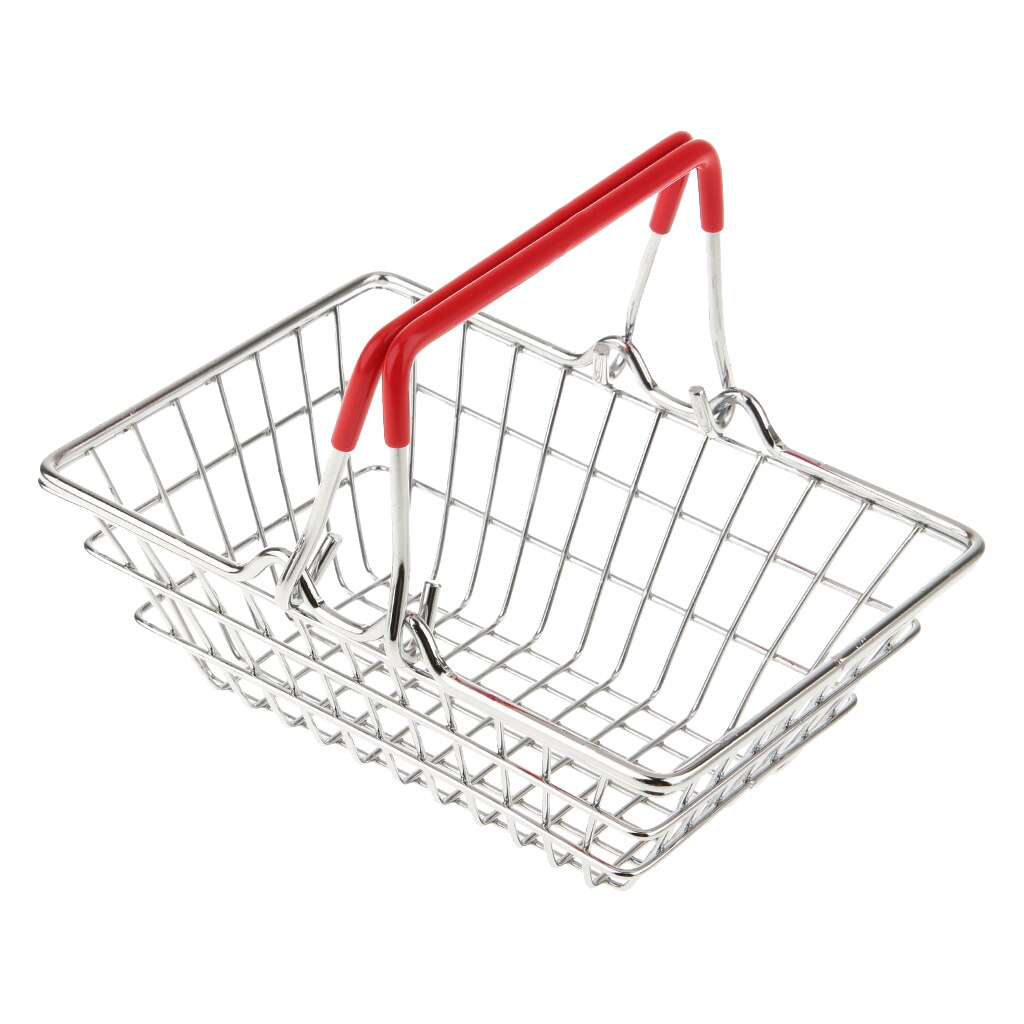Mini Pretend Winkelen Mand Met Gekleurde Handvat-Vroege Educatief Speelgoed Voor Kids Kinderen: Red S
