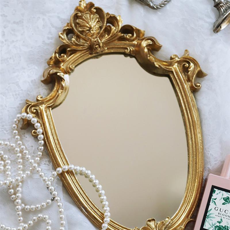 Espejo colgante Vintage para mujer y mujer, accesorios decorativos para decoración del hogar, exquisito espejo de maquillaje para baño,