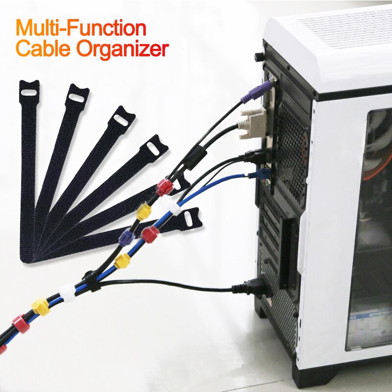 Universal Cable Organizer Clips Cable Management Desktop &amp; Workstation Wire Manager Cord Holder USB Charging Data Line Winder