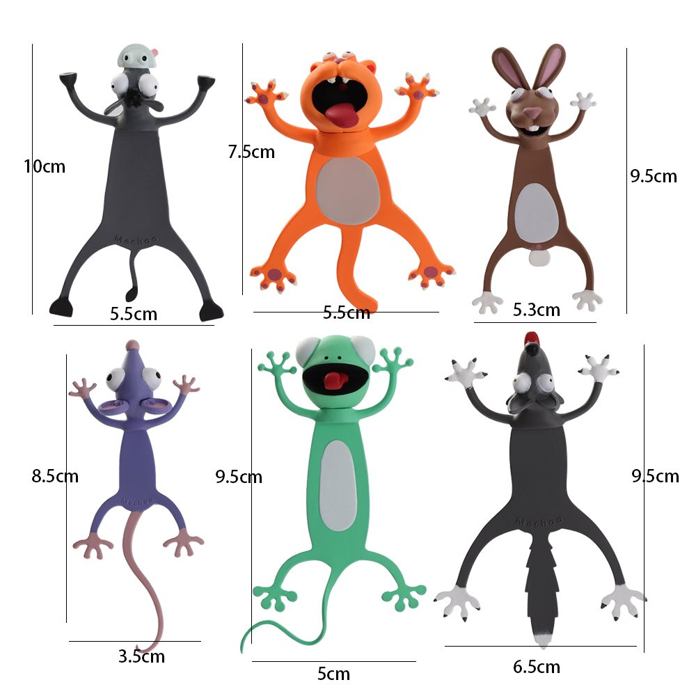 3D Stereo Cartoon Lovely Animal Bookmark Original Cute Cat For Kids Girl Office School Kawaii Stationery