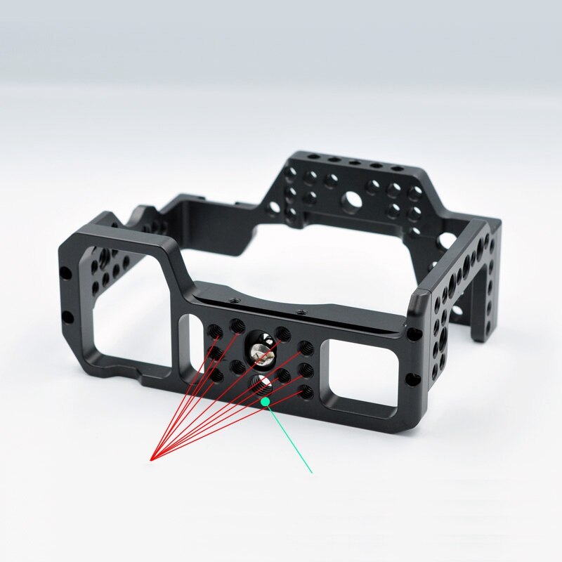 Gaiola da câmera dslr com furo de localização arri 4/1 8/3 threads buraco para sony a9 a7m3 a7r3 a7r iii a7m iii