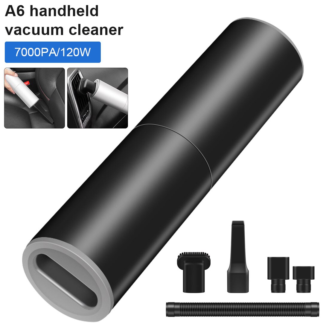 Mini 7000PA 120W with Wire Rechargeable Car Vacuum Cleaner Portable Handheld Car Vacuum For Car Home Computer Cleaning