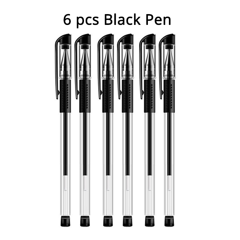 Gel Pen Set Black Blue Ballpoint 0.5 mm Refills Cute School & office writing pens supplies Kawaii Korean Stationery: light green
