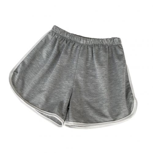 Sommer kvinder afslappet patchwork krop fitness træning stretch tynde slanke shorts: Grå / M