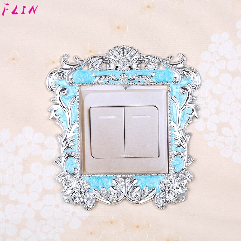 Pegatina de interruptor de hoja acrílica, accesorios de pegatina de pared, cubierta de decoración de enchufe para interruptor, sala de estar, Hotel, decoración de encendido y apagado