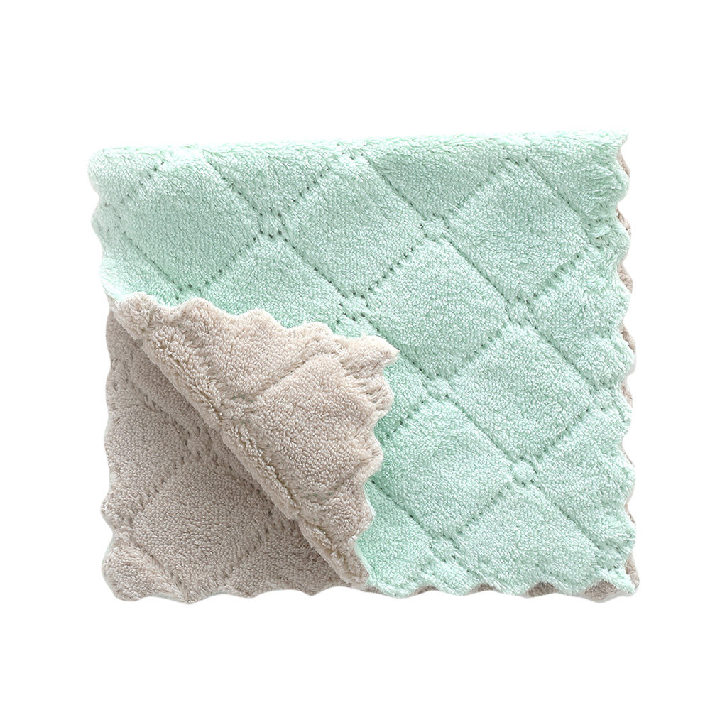 Toalhas de microfibra para casa, toalhas de microfibra para cozinha absorvente, espessa, para limpeza de micro fibra, # h40 1 peça: green