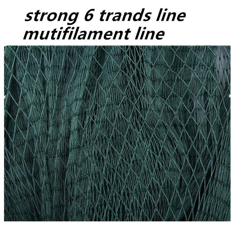 Stærk nylon netdybde 2m længde 5m fiskenet trawgarn rød pesca 25mm mesh fiskenet fiskeri forsyninger indsatsgarn 6 tråde