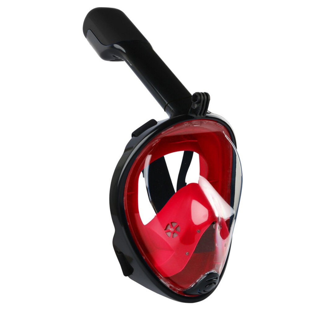 Scuba Diving Mask Full Face Snorkeling Mask Underwater Anti Fog Snorkeling Diving Mask for Swimming Spearfishing Dive: Red / S/M