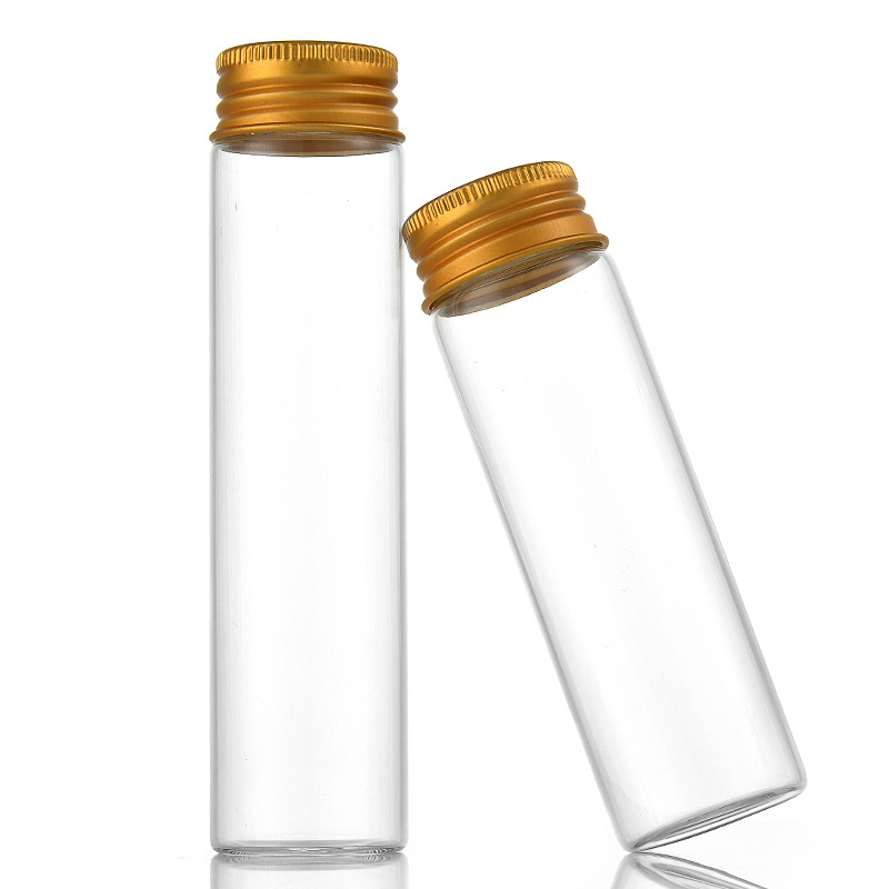 5 ~ 30ml små glassflasker med skrukork, oppbevaringsglass, minibeholdere, gjennomsiktige hetteglassflasker, tomme, påfyllbare flasker