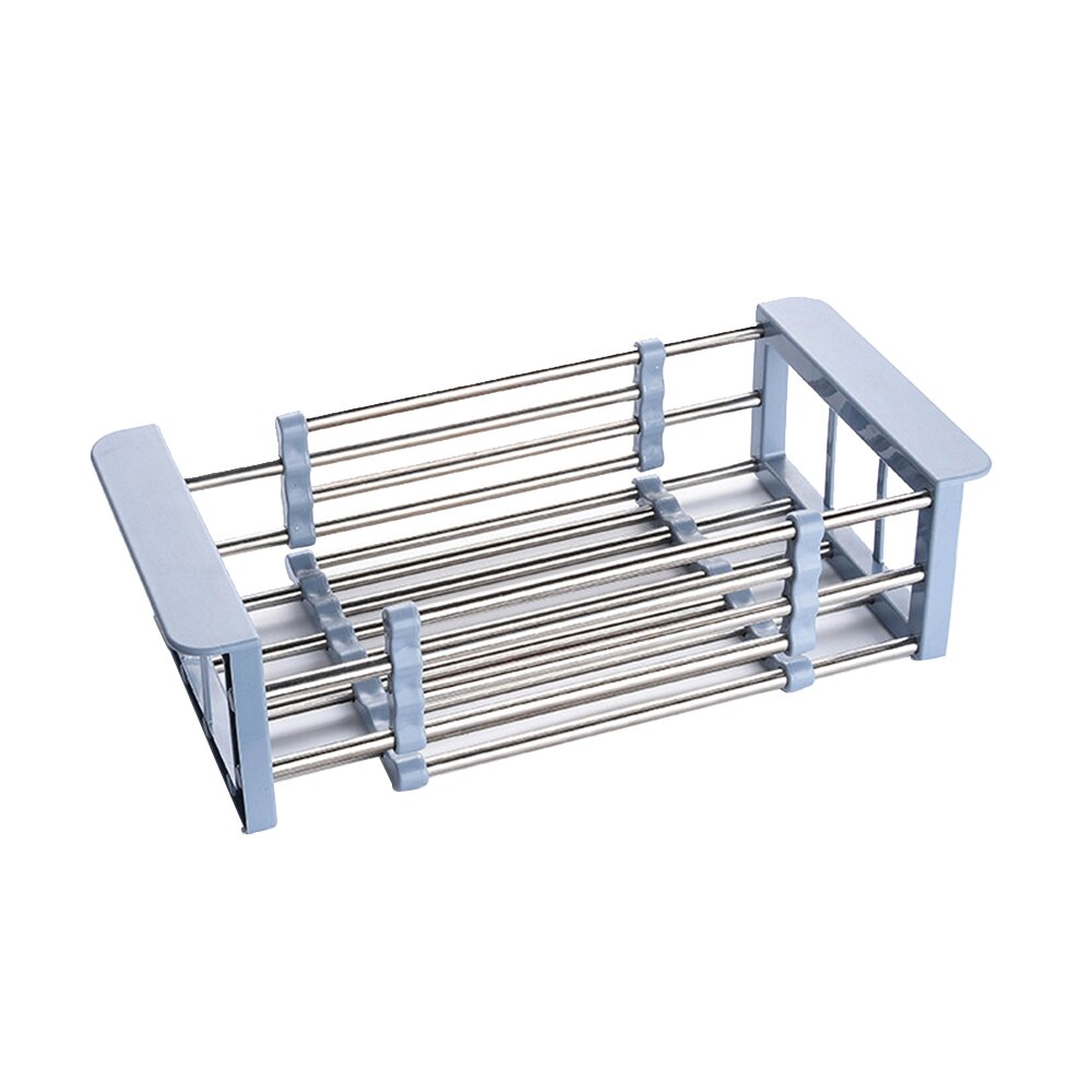 Retractable sink saucer drain basket stainless steel fruit tray drain device kitchen sink organizer dish rack: 02 Small