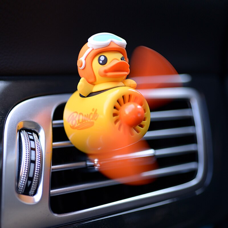 Ambientador de aire fresco para coche, hélice giratoria de piloto, salida de aire de coche, aromaterapia, esencia de pato, Perfume, accesorios para coche