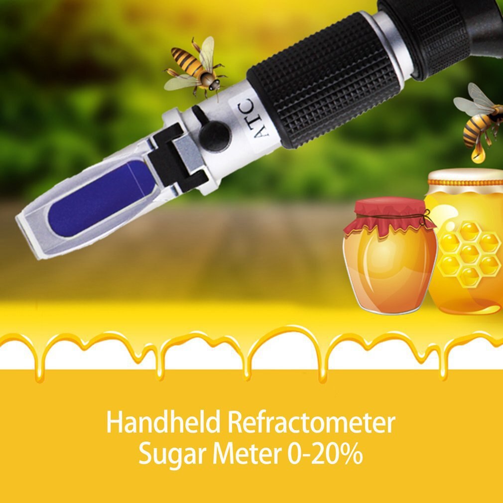 Handheld Sugar Solution Brix Refractometer Honey Beer Fruit Refractometer Fluid Sweetness Saccharimeter Concentration Meter Test