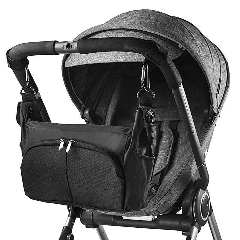 Doona – sac à couches portable multifonctionnel, accessoires, compatible avec la poussette doona/foofoo, sac de rangement noir étanche