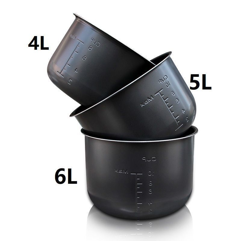 4-5L Elektrische Snelkookpan Liner 1.6/3L/4L/5L/6L Non-stick Pot Rijst Pot innerlijke Gal Zwart Kristal Innerlijke Accessoires Fornuis