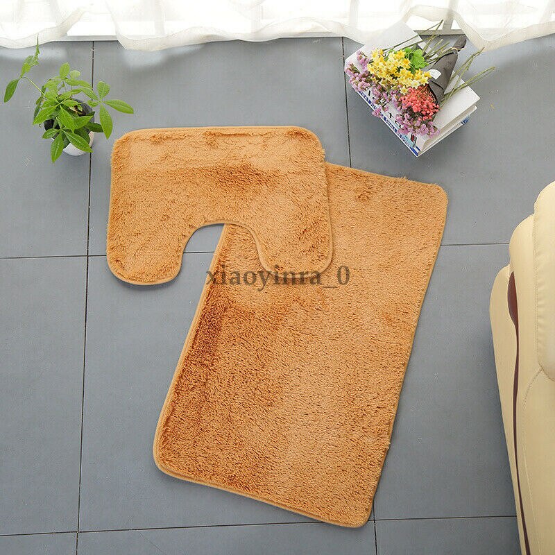 Badmat voetstuk tapijt antislip schuim badkamer toilet deksel deksel 3 stuks set badmat set antislip badmat