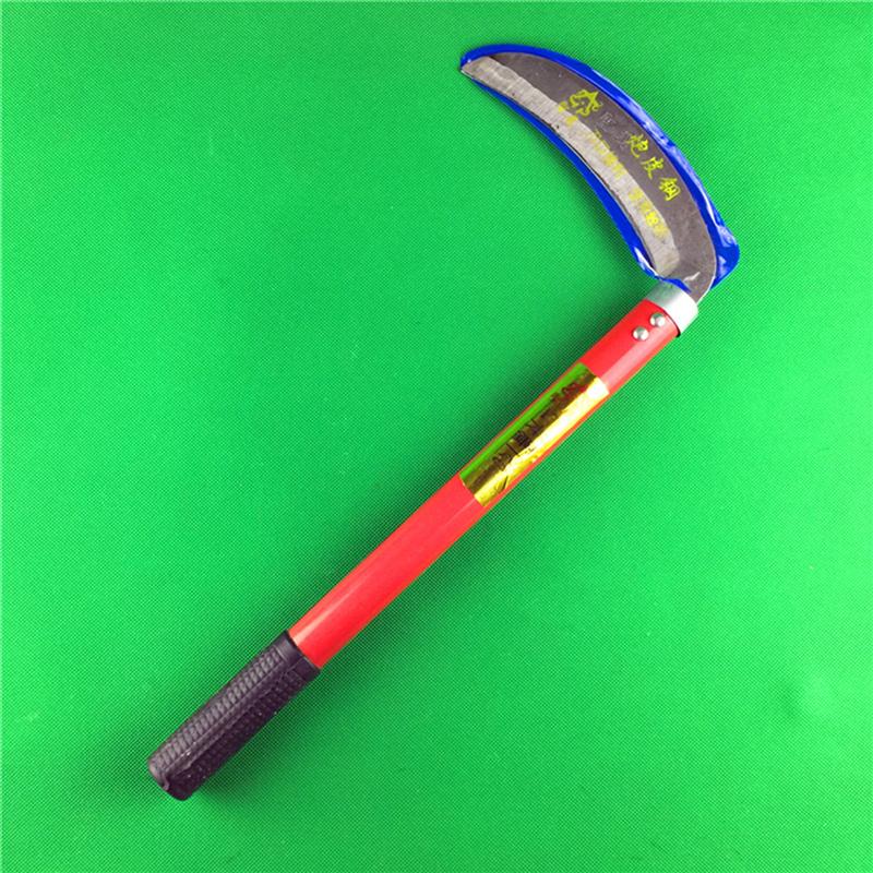 Outil de jardin pointu Durable léger de poignée en bois de faucille d'herbe de jardinage en acier parfait pour désherber et cultiver