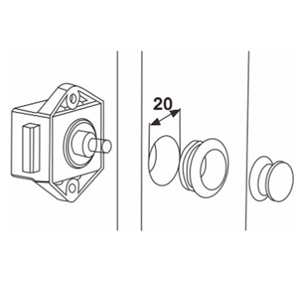 Push Button Drawer Cupboard Door Catch Lock Catch Hide Door Lock Handle Camper Caravan Motor Home Cupboard Cabinet Catch Lock